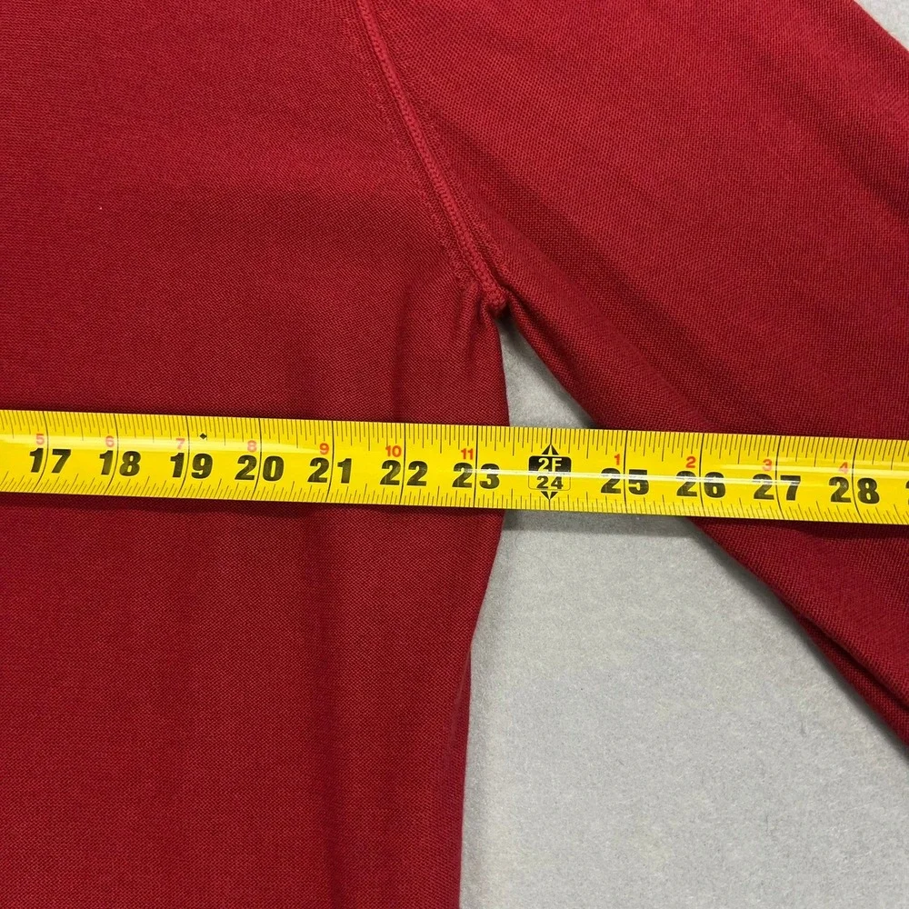 VTG Eddie Bauer Pima Cotton Sweater Men's XXL Knit Crew Neck Long Sleeve Red 90s - Picture 4 of 6